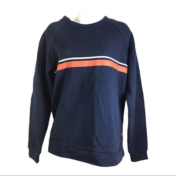 Onia Sweater Dave Raglan Sleeve Crew Neck Sweatshirt Deep Navy size Small - Picture 11 of 12